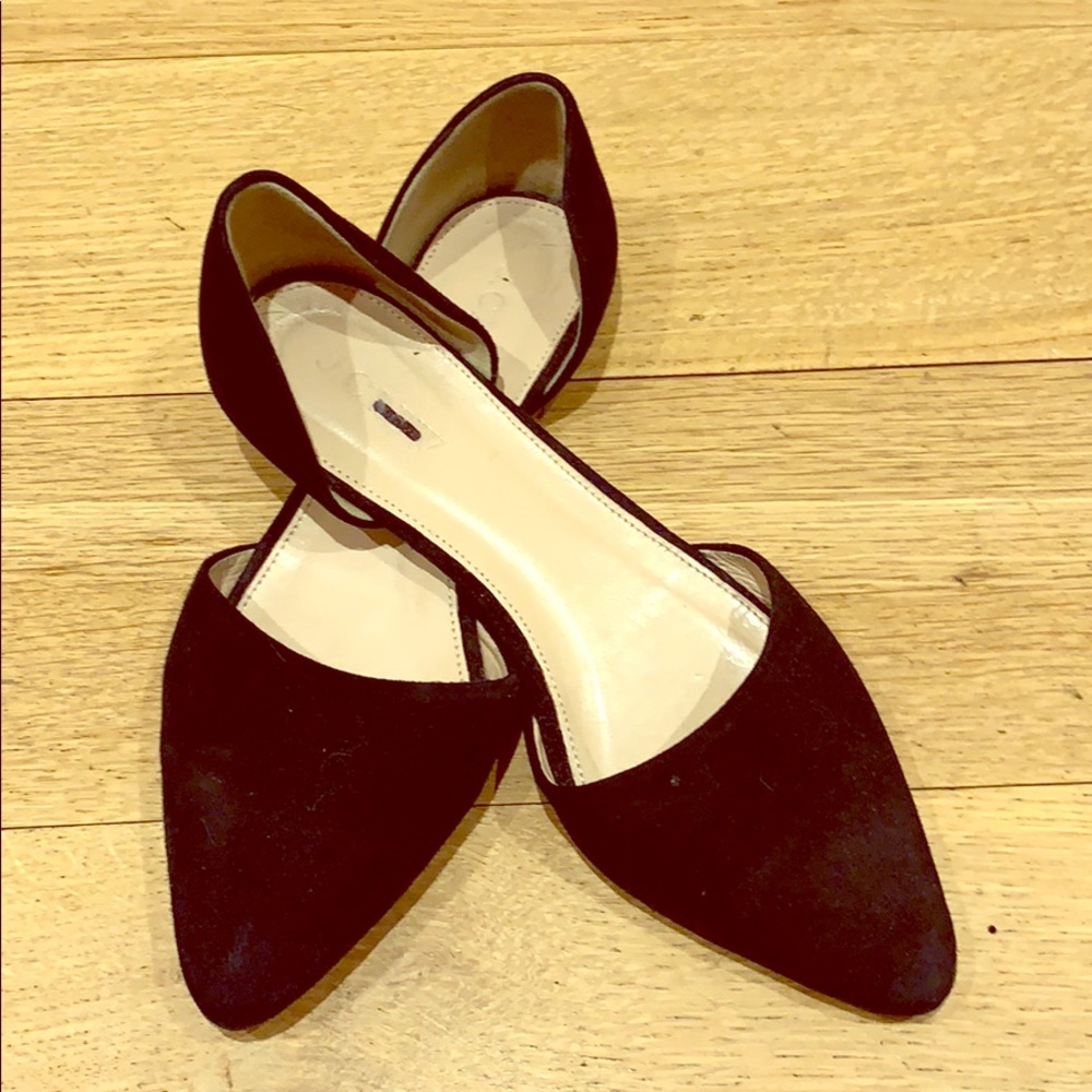 JCrew  - black velvet women’s flats